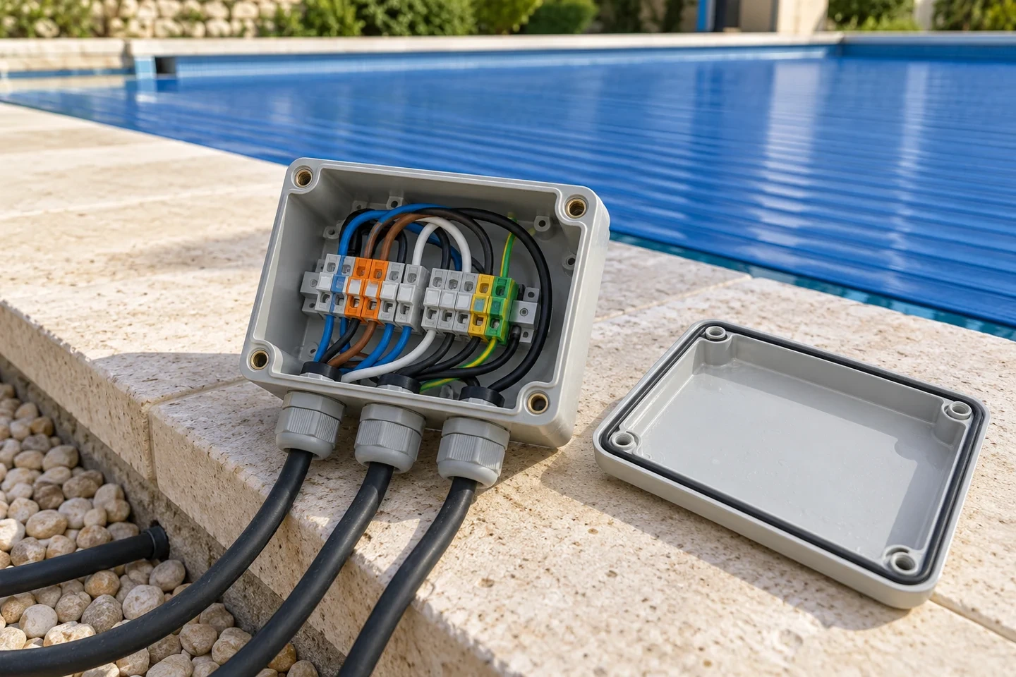 Junction-box terminal block and sensor cable inspection reference